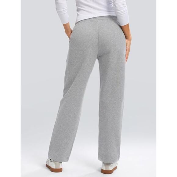 New Size XL Straight Leg Fleece Lined Sweatpants with Pockets and Drawstring - Picture 3 of 5